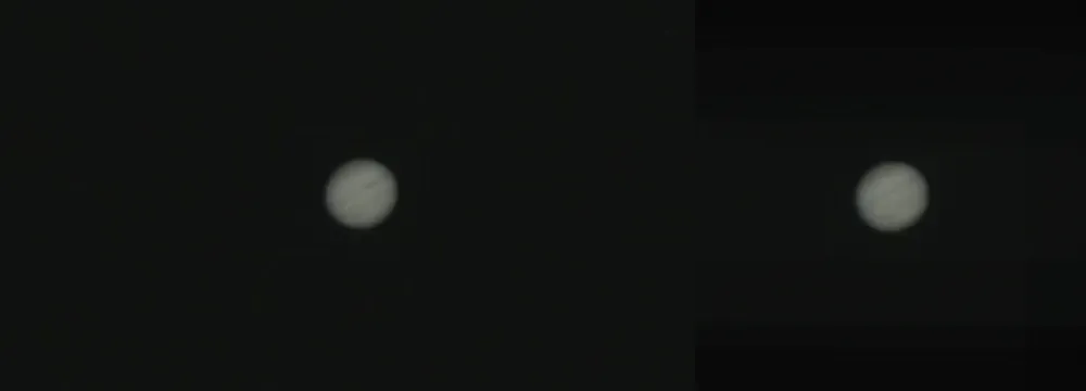 Result of image stacking on Jupiter